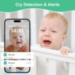 Smart Video Baby Monitor,1080P Baby Room Camera, APP Control,WiFi On/Off Switch,AI Detection, Cry Monitor and Lullabies, HD Night Vision, Two-Way Audio, Cloud & SD Card Storage - Image 5