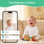 Smart Video Baby Monitor,1080P Baby Room Camera, APP Control,WiFi On/Off Switch,AI Detection, Cry Monitor and Lullabies, HD Night Vision, Two-Way Audio, Cloud & SD Card Storage - Image 7