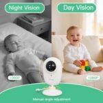 Smart Video Baby Monitor,1080P Baby Room Camera, APP Control,WiFi On/Off Switch,AI Detection, Cry Monitor and Lullabies, HD Night Vision, Two-Way Audio, Cloud & SD Card Storage - Image 8