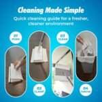 FlexiClamp Sweep & Mop Kit - Compatible with Swiffer Pads, Durable Cleaning Tool for Hardwood, Tile, Marble & Laminate Floors, Home, Kitchen Cleaning Essentials. (Include 10 Dry Cloths) - Image 3