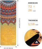 Travel Yoga Mat, Non Slip Exercise Suede Mat with Carry Bag, All-Purpose Fitness Mat with High Density Anti-Tear Surface for Women, Ideal for Pilates Workout (72'' x 24'' x 1.5mm Thick) - Image 3