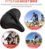 Oversized Bike Seat for Peloton Bike & Bike+, Comfort Seat Cushion Compatible with Peloton, Road or Exercise Bikes, Bicycle Wide Saddle Replacement for Men & Women, Accessories for Peloton - Image 5