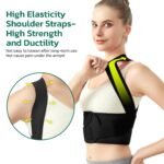 Posture Corrector for Women - Lightweight and Breathable Back Brace for Pain Relief, Rounded Shoulders and Hunchback, Compact & Portable with Fashionable Design, Invisible Under Clothes Black L - Image 6