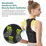 Posture Corrector for Women - Lightweight and Breathable Back Brace for Pain Relief, Rounded Shoulders and Hunchback, Compact & Portable with Fashionable Design, Invisible Under Clothes Black L - Image 7
