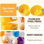 2PCS Egg Shell Opener, 2026 New 304 Stainless Steel Egg Cracker Tool Multifunctional Eggs Peeler Handheld Kitchen Gadget for Kitchen, Cooking, Baking (Orange) - Image 3