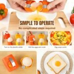 2PCS Egg Shell Opener, 2026 New 304 Stainless Steel Egg Cracker Tool Multifunctional Eggs Peeler Handheld Kitchen Gadget for Kitchen, Cooking, Baking (Orange) - Image 7