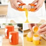 2PCS Egg Shell Opener, 2026 New 304 Stainless Steel Egg Cracker Tool Multifunctional Eggs Peeler Handheld Kitchen Gadget for Kitchen, Cooking, Baking (Orange) - Image 8