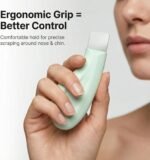 Blackhead Remover Tool, Stainless Steel Face Scraper for Deep Cleansing, Skin Scrubber Face Spatula with Silicone Cover, Nose Blackhead Remover, Skin Care Tool for Men and Women (Green) - Image 7