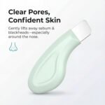 Blackhead Remover Tool, Stainless Steel Face Scraper for Deep Cleansing, Skin Scrubber Face Spatula with Silicone Cover, Nose Blackhead Remover, Skin Care Tool for Men and Women (Green) - Image 8