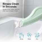 Blackhead Remover Tool, Stainless Steel Face Scraper for Deep Cleansing, Skin Scrubber Face Spatula with Silicone Cover, Nose Blackhead Remover, Skin Care Tool for Men and Women (Green) - Image 9