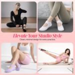 CoolMate Pilates Socks with Grips for Women, Yoga Socks, Crew Non Slip Women for Barre, Pilates Gifts for Women - Image 7
