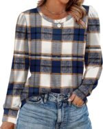 Alaroo Womens Long Sleeve Shirts 2026 Fall Tunic Tops Crewneck Blouses Print - Image 3