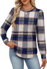 Alaroo Womens Long Sleeve Shirts 2026 Fall Tunic Tops Crewneck Blouses Print - Image 4