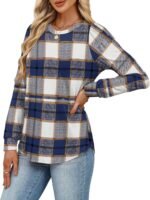 Alaroo Womens Long Sleeve Shirts 2026 Fall Tunic Tops Crewneck Blouses Print - Image 5