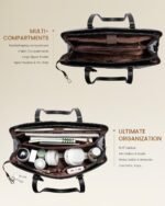 LOVEVOOK Laptop Tote Bag for Women, Work Bags Laptop Bag Teacher Tote Bag, Leather Computer Bag Large Purses Handbag Professional Briefcase, Black, Fits 15.6 Inch Laptop, Black - Image 4