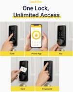 LOCKSTAR® Smart Door Lock • Keyless Entry Deadbolt Door Lock • Multiple Entry Methods – APP • Fingerprint Touch ID • Keypad Code • Card FOB • Traditional Key • Smart Home Devices - Image 3
