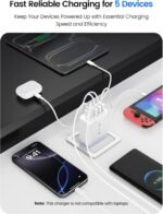 60W USB C Charger Block for iPhone 17 16 15,EIZLXQ 2-Pack USB C Wall Charger with Total 60W Max Output,10FT USB C Cable,Fast Charging Blocks for iPhone 17/16/15 Series,Galaxy,Pixel,iPad-Cream - Image 3