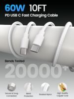 60W USB C Charger Block for iPhone 17 16 15,EIZLXQ 2-Pack USB C Wall Charger with Total 60W Max Output,10FT USB C Cable,Fast Charging Blocks for iPhone 17/16/15 Series,Galaxy,Pixel,iPad-Cream - Image 4