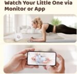 NETVUE Peekababy Baby Camera Monitor Video - Baby Monitor with Camera and Audio, 5" Display, 2-Way Talk, 4 in 1 Bracket Meets The Needs in All Scenarios, Smart Phone App, Cry Detection - Image 3