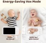 NETVUE Peekababy Baby Camera Monitor Video - Baby Monitor with Camera and Audio, 5" Display, 2-Way Talk, 4 in 1 Bracket Meets The Needs in All Scenarios, Smart Phone App, Cry Detection - Image 6