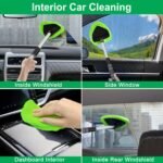 XINDELL Windshield Cleaner Tool – Car Interior Window Cleaning Kit with Extendable Handle & 4 Microfiber Pads, Auto Wiper Inside Windshield Brush for Car & Home Windows - Image 4