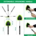 XINDELL Windshield Cleaner Tool – Car Interior Window Cleaning Kit with Extendable Handle & 4 Microfiber Pads, Auto Wiper Inside Windshield Brush for Car & Home Windows - Image 6