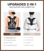 URSEXYLY Back Brace Posture Corrector for Women and Men, Breathable Shoulder Brace, Upper and Lower Back Pain Relief, Adjustable Full Back Support(XX-Large,Black) - Image 3