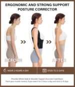 URSEXYLY Back Brace Posture Corrector for Women and Men, Breathable Shoulder Brace, Upper and Lower Back Pain Relief, Adjustable Full Back Support(XX-Large,Black) - Image 4