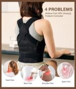 URSEXYLY Back Brace Posture Corrector for Women and Men, Breathable Shoulder Brace, Upper and Lower Back Pain Relief, Adjustable Full Back Support(XX-Large,Black) - Image 6