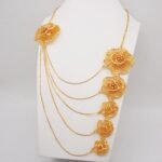 Aoleaky 24K gold European and American necklace, earrings, ring, bracelet, ladies' set, evening wear. (BJW99) - Image 3