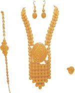 Aoleaky 24K gold European and American necklace, earrings, ring, bracelet, ladies' set, evening wear. (BJW99) - Image 6
