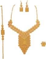 Aoleaky 24K gold European and American necklace, earrings, ring, bracelet, ladies' set, evening wear. (BJW99) - Image 8