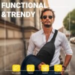 Tuwubi Crossbody Bags for Women, Sling Bag for Men, Small Hiking Backpack Anti Theft Lightweight for Outdoors Travel (M, Black) - Image 6