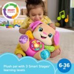 Fisher-Price Baby Learning Toy Laugh & Learn Smart Stages Sis Pink Musical Plush with Smart Stages for Infants Ages 6+ Months, Multilanguage Version - Image 3