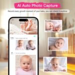 1080p Smart AI 2 Camera Video Baby Monitor,WiFi Switch,2.8" inch Display or WiFi Remote Access,Night Vision,1500ft Long Range,2-Way Talk,Sound Alert,Temperature Sensor,Lullabies Feeding Remind - Image 6