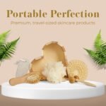 Bella Ciao 6-Piece Body and Skincare Set, Women’s Spa Gift Basket with Face Massage Roller, Hair Brush, Exfoliating Tools and Wooden Tray, Self Care Bath Accessories - Image 3