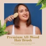 Bella Ciao 6-Piece Body and Skincare Set, Women’s Spa Gift Basket with Face Massage Roller, Hair Brush, Exfoliating Tools and Wooden Tray, Self Care Bath Accessories - Image 6