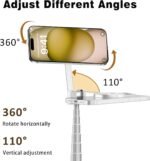 TONEOF 68" Magnetic Selfie Stick Tripod with Aluminum Strong Magnetic Holder for Magsafe, 360° Rotatable Travel Phone Tripod Stand with Metal Ring & Rechargeable Remote for iPhone/Android(Beige Gray) - Image 6