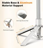 TONEOF 68" Magnetic Selfie Stick Tripod with Aluminum Strong Magnetic Holder for Magsafe, 360° Rotatable Travel Phone Tripod Stand with Metal Ring & Rechargeable Remote for iPhone/Android(Beige Gray) - Image 7