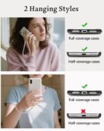 Marble Beaded Phone Wrist Strap,Detachable Phone Bracelet Strap with Tether Tab,Hands-Free Wristlet Strap (Rose Quartz) - Image 3