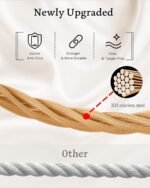 Marble Beaded Phone Wrist Strap,Detachable Phone Bracelet Strap with Tether Tab,Hands-Free Wristlet Strap (Rose Quartz) - Image 4