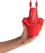 NEW Crabby Clip-On Strainer by OTOTO - Silicone and Stainless Steel Pasta Strainer, Funny Gifts, Cute Kitchen Accessories, Red Crab, Cool Kitchen Gadgets - Image 5
