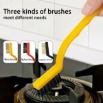 16Pcs Crevice Cleaning Brush Set, Hard Bristle Gap Cleaning Brush for Bathroom Window Tracks, Deep Cleaning Tools Kit with Wire Detail Brushes & Non-Scratch Wire Dishcloths for Kitchen - Image 3