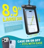 Hiearcool Waterproof Phone Pouch, IPX8 Waterproof Phone Case for iPhone 17/16/15/14 Pro Max, Cell Phone Dry Bag for Beach & Cruise Essentials, Touch Screen, Lanyard Included, 2 Pack (Fits Up to 8.9”) - Image 4