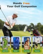 Magnetic Golf Push Cart Phone Holder MagSafe Hands-Free 360° Adjustable with Strong Magnets Phone Mount Compatible with Clicgear, Bag Boy, Sun Mountain, Golf Push Cart Accessories for All Cell Phones - Image 3