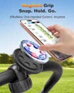 Magnetic Golf Push Cart Phone Holder MagSafe Hands-Free 360° Adjustable with Strong Magnets Phone Mount Compatible with Clicgear, Bag Boy, Sun Mountain, Golf Push Cart Accessories for All Cell Phones - Image 4