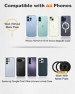 Magnetic Golf Push Cart Phone Holder MagSafe Hands-Free 360° Adjustable with Strong Magnets Phone Mount Compatible with Clicgear, Bag Boy, Sun Mountain, Golf Push Cart Accessories for All Cell Phones - Image 5