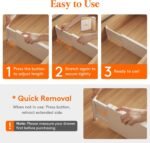 Lifewit 5 Pack 5" High Drawer Dividers 34-56cm/13.5-22" Adjustable Drawer Organizer for Clothes/Utensils, Expandable Drawer Separator in Dresser/Kitchen/Bedroom/Office Organization & Storage White - Image 4