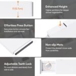 Lifewit 5 Pack 5" High Drawer Dividers 34-56cm/13.5-22" Adjustable Drawer Organizer for Clothes/Utensils, Expandable Drawer Separator in Dresser/Kitchen/Bedroom/Office Organization & Storage White - Image 7