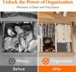 Lifewit 5 Pack 5" High Drawer Dividers 34-56cm/13.5-22" Adjustable Drawer Organizer for Clothes/Utensils, Expandable Drawer Separator in Dresser/Kitchen/Bedroom/Office Organization & Storage White - Image 10